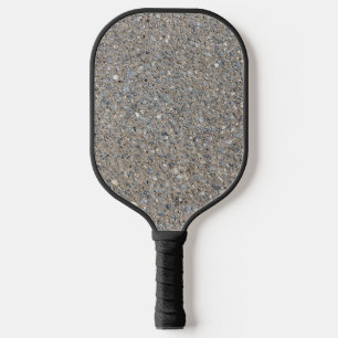 Taupe Concrete Cement Blue Aggregate Sidewalk Pickleball Paddle