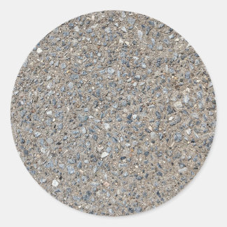 Taupe Concrete Cement Blue Aggregate Sidewalk Ronde Sticker