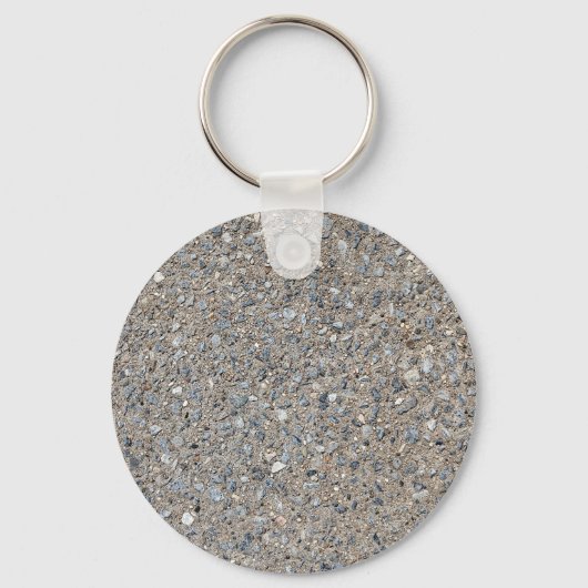 Taupe Concrete Cement Blue Aggregate Sidewalk Sleutelhanger (Voorkant)