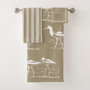 Taupe côtier de bécasseau de Stripes& de Chambre