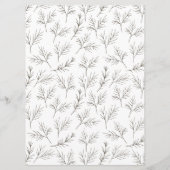 Taupe Dainty Script Weddenschap Hartelijk dank Programma (Achterkant)