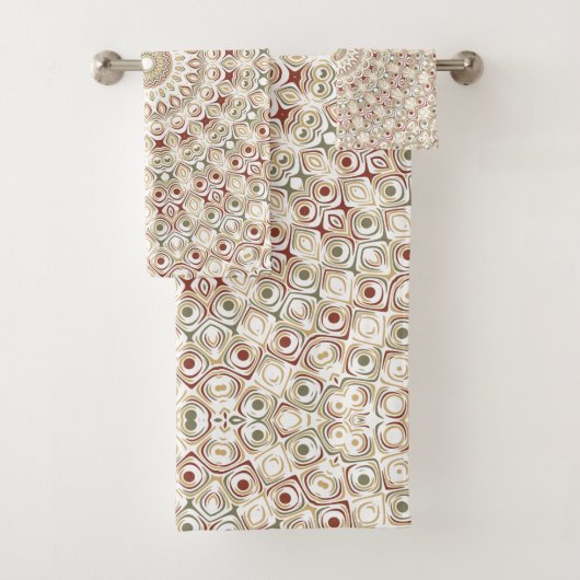 Taupe de terre et Motif de mandala de rouille (En situation)