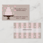 Taupe élégant et carte de visite rose de (Devant / Derrière)