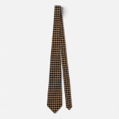 Taupe en Black Stippen Pattern Stropdas (Voorkant)