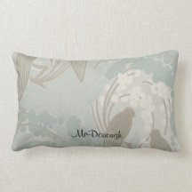 Taupe en Blue Paradise Garden Pattern