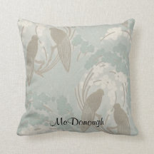 Taupe en Blue Paradise Garden Pattern