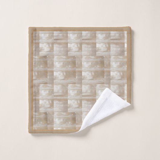 Taupe en Cream Shades Bad Handdoek (Wasdoekje)