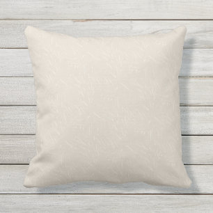 Taupe en Cream Texture Print Outdoor Pillow 16x16 Buitenkussen