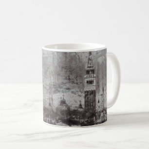 Taupe en Cyaan Vervallen Silhouette Venetië Italië Koffiemok