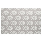 Taupe en Ivory Damask Pattern Fabric Stof (Fat Quarter)