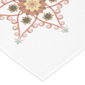 Taupe en Sage Green Modern Snowflakes Medium Tafelloper (Hoek)