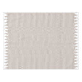Taupe en White modern Abstract geometrisch ontwerp Tafelkleed (Voorkant (Horizontaal))