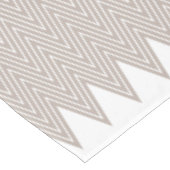 Taupe en White modern Abstract geometrisch ontwerp Tafelkleed (Gekanteld)