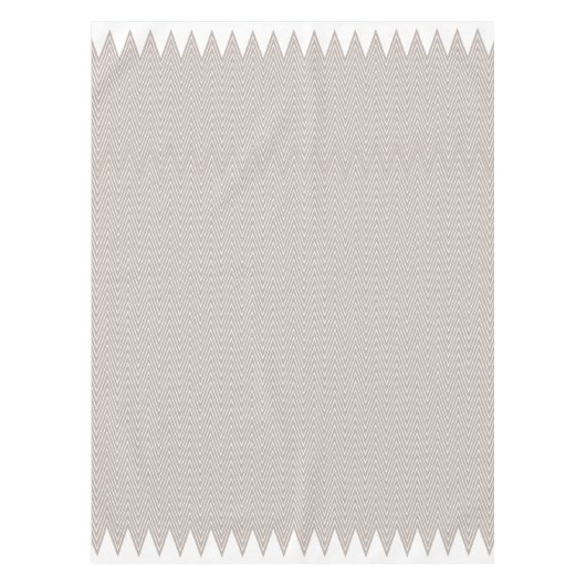 Taupe en White modern Abstract geometrisch ontwerp Tafelkleed (Voorkant)