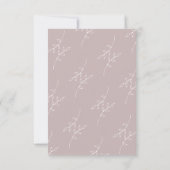 Taupe en White Simple Wreath Wedding Details Kaart (Achterkant)