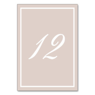 Taupe en witte kalligrafie kaart