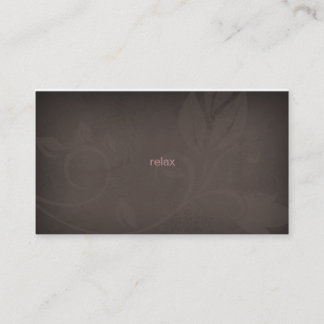 Taupe et carte de visite rose de spa
