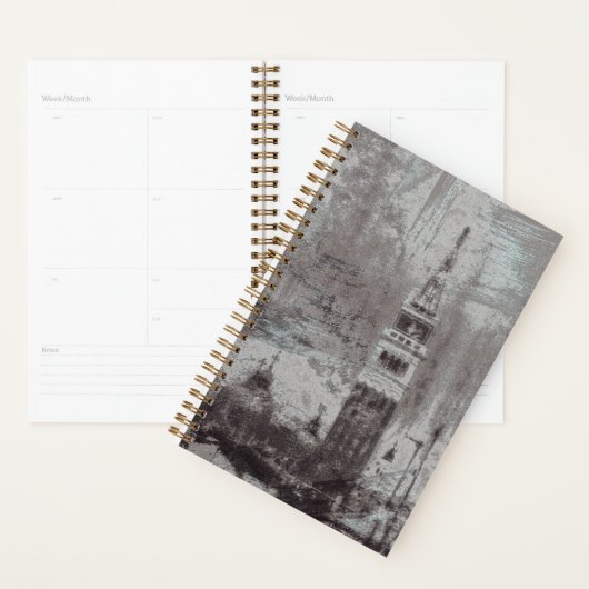 Taupe et Cyan en détresse Skyline Venice Italie (Devant avec enveloppe)