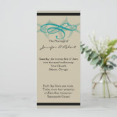 Taupe et programme de mariage maritime Turquoise (Debout devant)