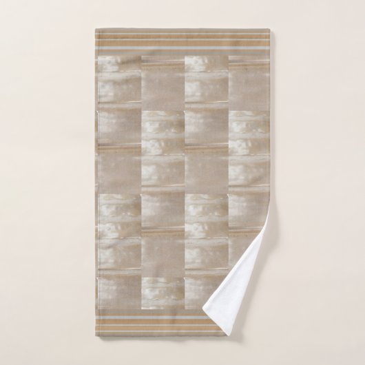 Taupe et tons crème (Serviette à main)