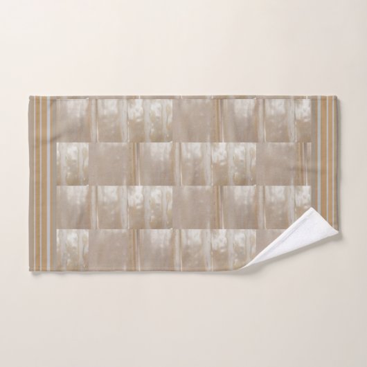 Taupe et tons crème (Serviette à main)