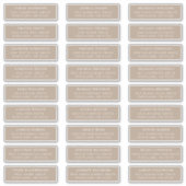 Taupe | Étiquettes de adresse individuels (Devant)