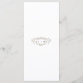 Taupe Floral Line Art Wedding Flat Menu (Dos)