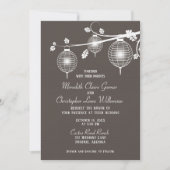 Taupe Glows Paper Lantern Weddenschap Kaart (Voorkant)