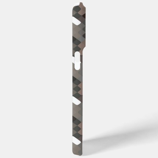 Taupe Grijs Bruin Zwart Mideeuw Pixelpatroon Case-Mate iPhone Case (Achterkant / Rechts)
