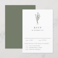 Taupe Groen Minimalistische Bloemen Boeket Huwelij