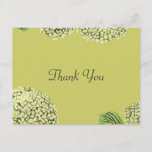 Taupe Hydrangea Bedankt Post Kaart