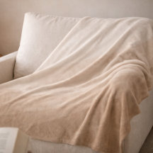 Taupe Ivoor Horizon Fleece Deken