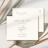 Taupe & Ivory Faire-part de mariage "Save The Date
