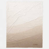 Taupe Ivory Horizon Fleece Blanket (Voorkant)