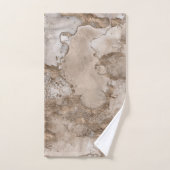 Taupe marble and gold abstract (Serviette à main)