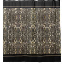 Taupe Marble Stripe Douchegordijn