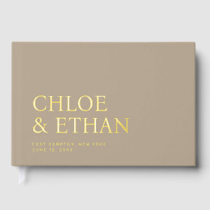 Taupe Mariage moderne Foil