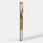 Taupe met gouden diagonalen Case-Mate iPhone case (Achterkant / Rechts)