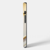 Taupe met gouden diagonalen Case-Mate iPhone case (Achterkant / Links)