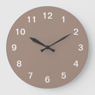 Taupe Minimalistische Acryl Wandklok Grote Klok