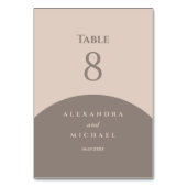 Taupe minimalistische Japanse bruiloft Kaart (Voorkant)