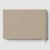 Taupe Modern Wedding Folie Gastenboek (Achterkant)