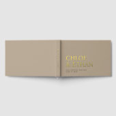 Taupe Modern Wedding Folie Gastenboek (Volledig)