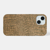 Taupe moderne Croc Cuir Texture (Verso Horizontal)