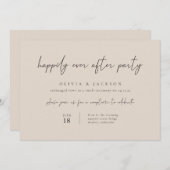 Taupe Moderne Heureusement Jamais Après Invitation (Devant / Derrière)