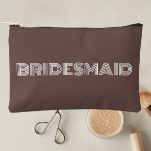 Taupe Moderne Typografie Bruidsmeisje Etui