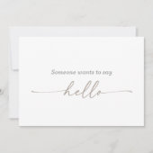 Taupe Muted Gray Ultrasound Photo Pregnancy Card Kaart (Voorkant)