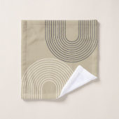 Taupe Neutre Minimaliste (Gant de toilette)