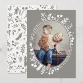 Taupe ovale de carte photo de vacances de baies de (Devant / Derrière)