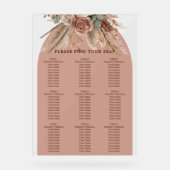 Taupe pampas grass wedding seating chart (Recto)